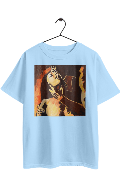 Футболка оверсайз з принтом "Страсна жінка". Жінка, картина, секс. 2070702