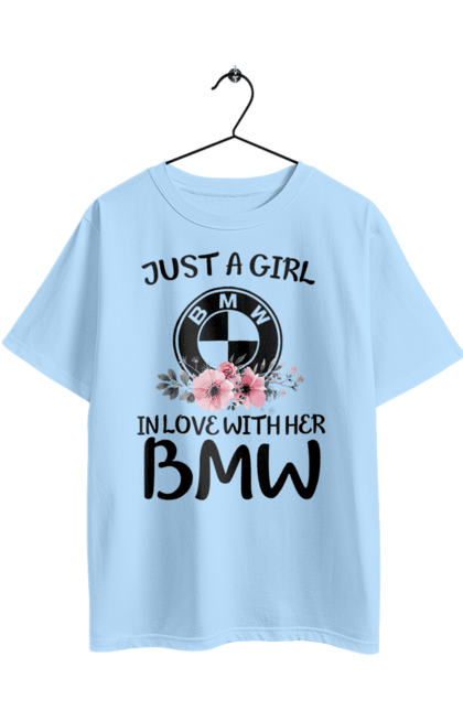 Футболка оверсайз з принтом "Bmw Love Bmw Bl". Бмв, машини. 2070702