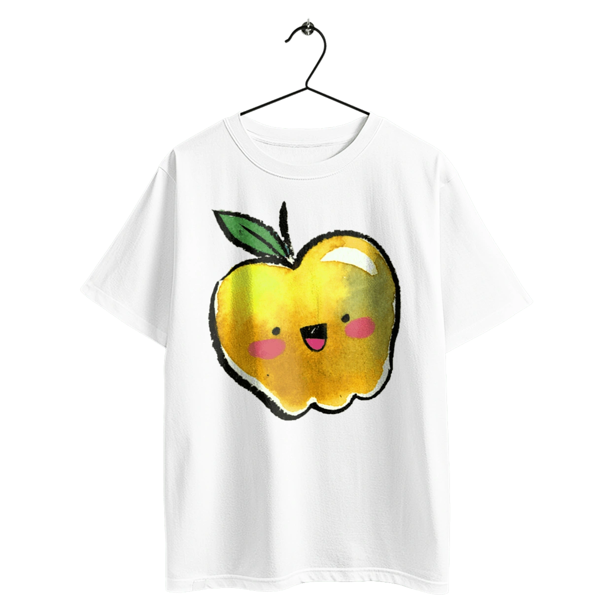 Cute yellow apple