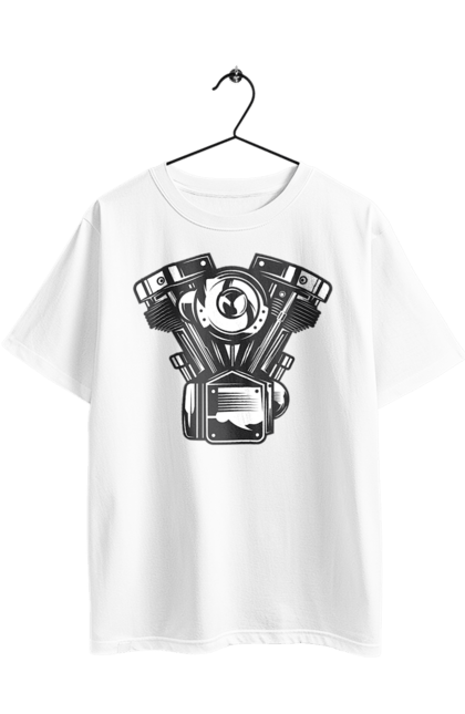 Футболка оверсайз с принтом Мото двигатель. Винтаж, двигатель, мото, ретро. 2070702