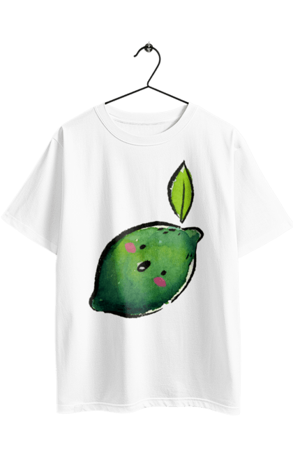 Футболка оверсайз з принтом "Любий лайм". Лайм, літо, любий, посмішка. 2070702