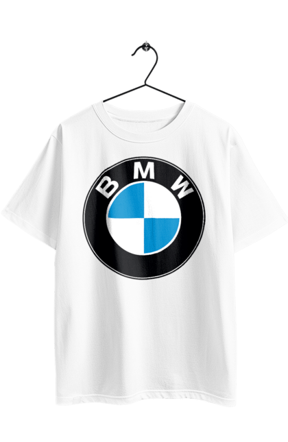 Футболка оверсайз с принтом Bmw Logo. Бмв, машины. 2070702
