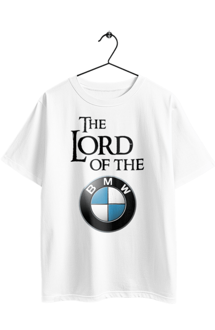 Футболка оверсайз с принтом The lord of the BMW black. Бмв, игра престолов. 2070702