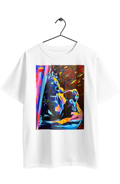 Oversized t-shirt with prints Passion. Picture, sex. 2070702