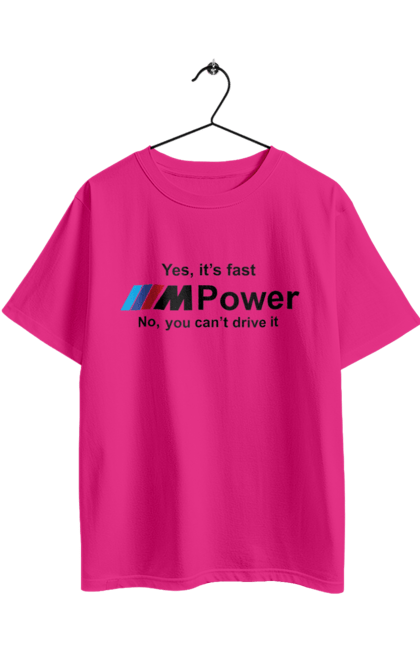 Футболка оверсайз с принтом M power black BMW. Бмв, м серия. 2070702