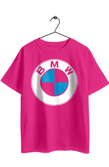 Футболка оверсайз с принтом Bmw Logo. Бмв, машины. 2070702