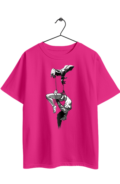 Футболка оверсайз з принтом "Підвішування". Бдсм. 2070702