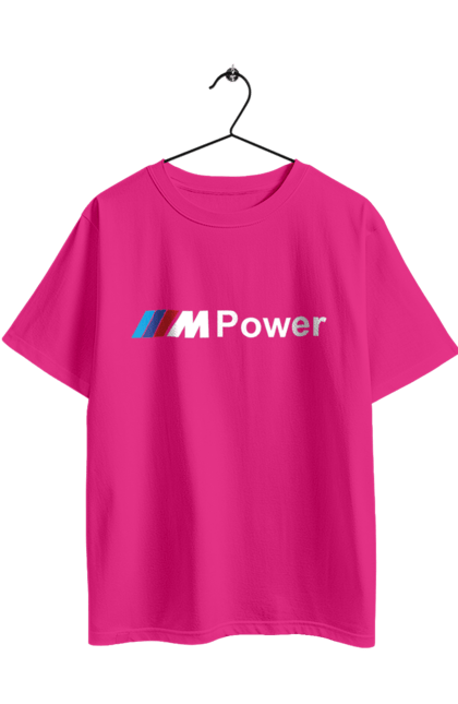 Футболка оверсайз с принтом Mpower БМВ. Бмв, м серия, машины. 2070702