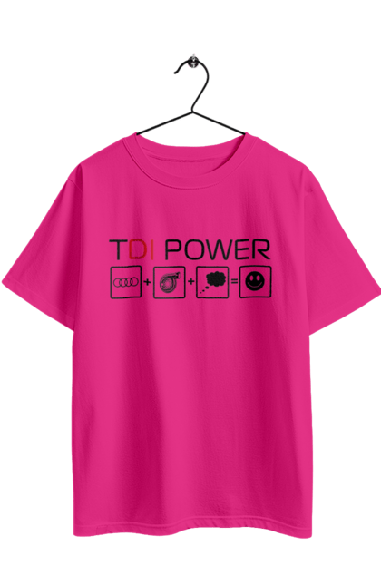 Oversized t-shirt with prints TDI Power Audi. Audi, cars. 2070702