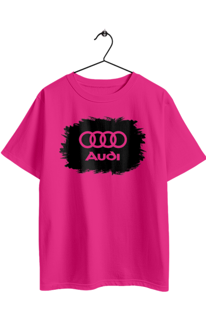 Oversized t-shirt with prints Audi black ravines. Audi, cars. 2070702