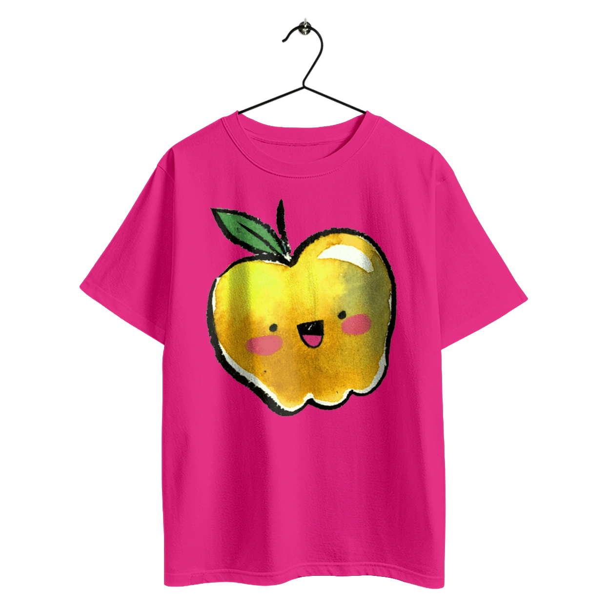 Cute yellow apple