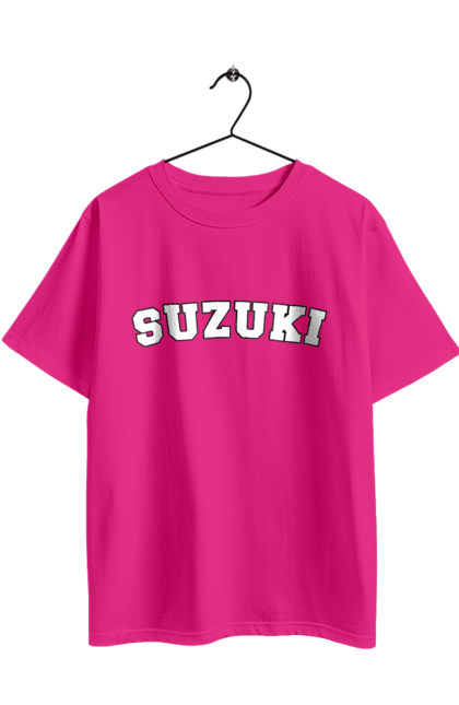 Футболка оверсайз с принтом Suzuki 2. Авто, машина, сузуки. 2070702