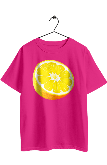 Футболка оверсайз з принтом "Половина лимона". Лимон, літо, свіжість. 2070702