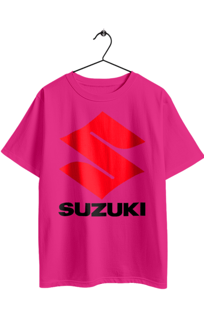 Футболка оверсайз с принтом Suzuki. Авто, логотип, машина, сузуки. 2070702