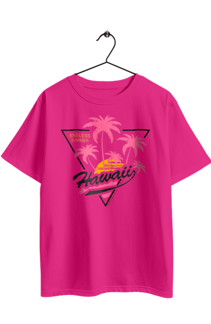 Oversized t-shirt with prints Hawaii. Hawaii, palms. 2070702