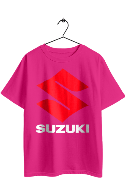 Футболка оверсайз с принтом Suzuki. Авто, логотип, машина, сузуки. 2070702