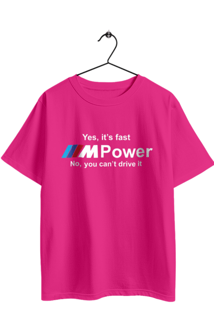 Футболка оверсайз с принтом M power white BMW. Бмв, м серия. 2070702