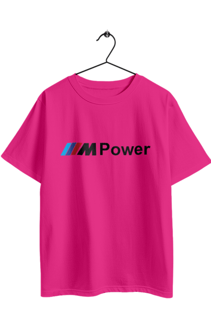 Футболка оверсайз с принтом Mpower БМВ. Бмв, м серия, машины. 2070702