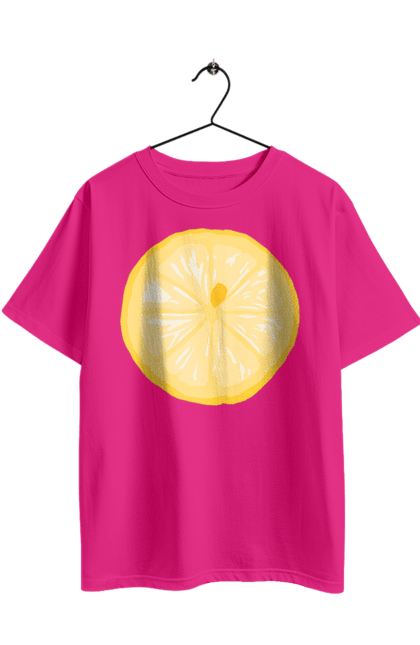 Футболка оверсайз з принтом "Круглий лимон". Лето, лимон. 2070702