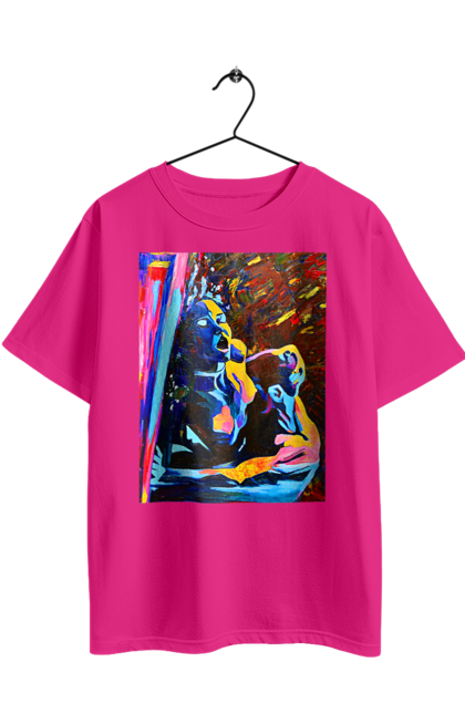 Футболка оверсайз з принтом "Пристрасть". Картина, секс. 2070702