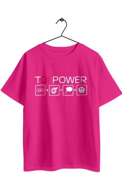 Oversized t-shirt with prints TDI Power Audi. Audi, cars. 2070702