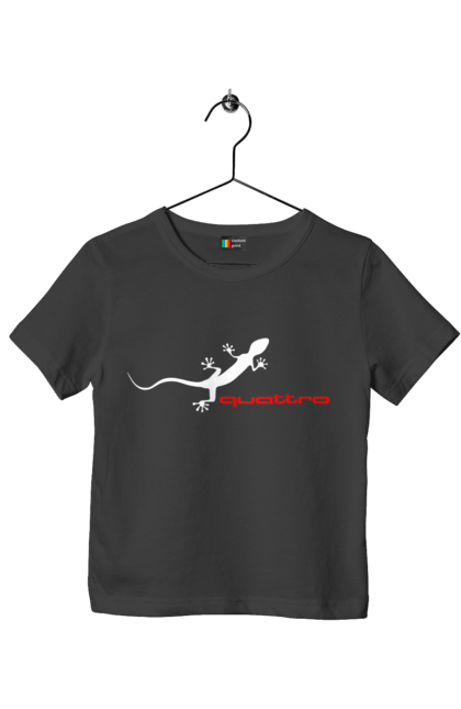 Футболка дитяча з принтом "Audi Quattro". Ауді, машини. 2070702