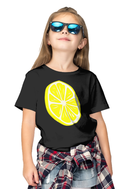 Футболка дитяча з принтом "Лимон". Великий, лимон, яскравий. 2070702