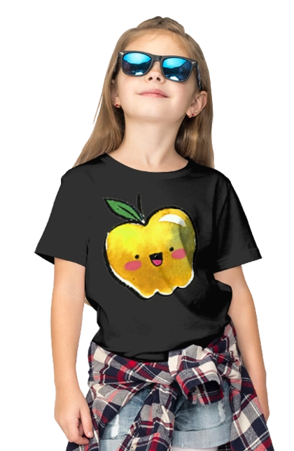 Cute yellow apple