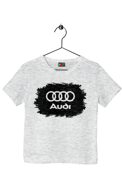 Children's t-shirt with prints Audi black ravines. Audi, cars. 2070702
