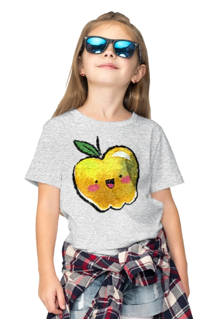 Cute yellow apple
