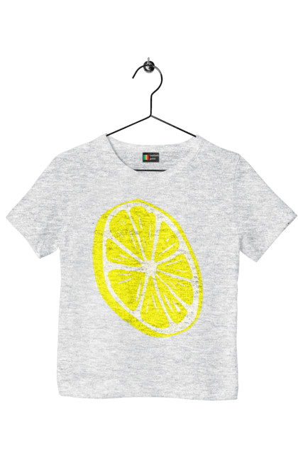 Футболка дитяча з принтом "Лимон". Великий, лимон, яскравий. 2070702