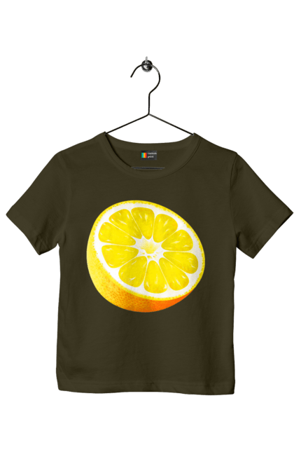 Футболка дитяча з принтом "Половина лимона". Лимон, літо, свіжість. 2070702