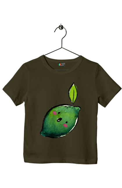 Футболка дитяча з принтом "Любий лайм". Лайм, літо, любий, посмішка. 2070702