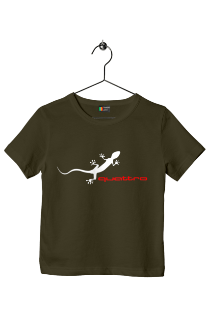 Футболка дитяча з принтом "Audi Quattro". Ауді, машини. 2070702