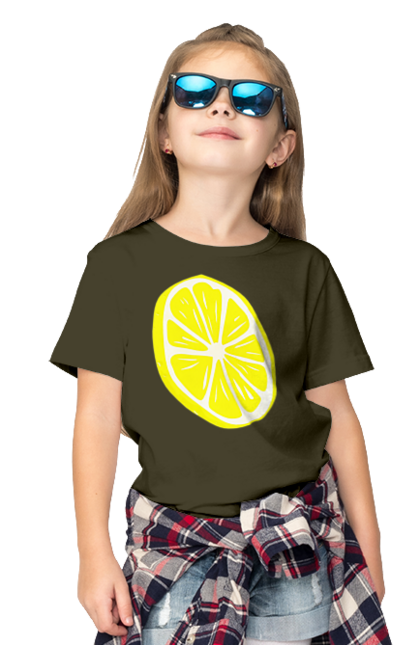 Футболка дитяча з принтом "Лимон". Великий, лимон, яскравий. 2070702