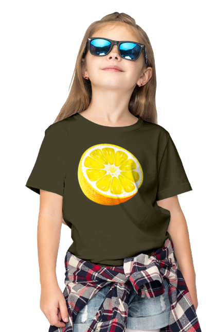 Футболка дитяча з принтом "Половина лимона". Лимон, літо, свіжість. 2070702