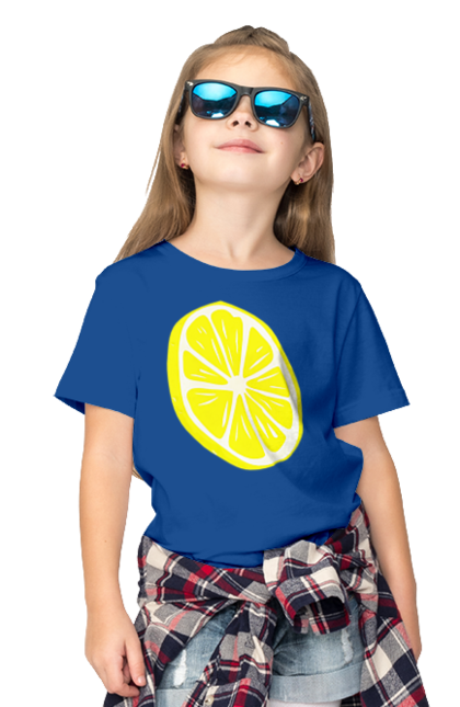 Футболка дитяча з принтом "Лимон". Великий, лимон, яскравий. 2070702