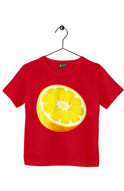 Футболка дитяча з принтом "Половина лимона". Лимон, літо, свіжість. 2070702
