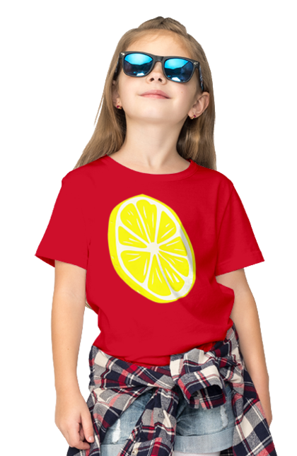 Футболка дитяча з принтом "Лимон". Великий, лимон, яскравий. 2070702