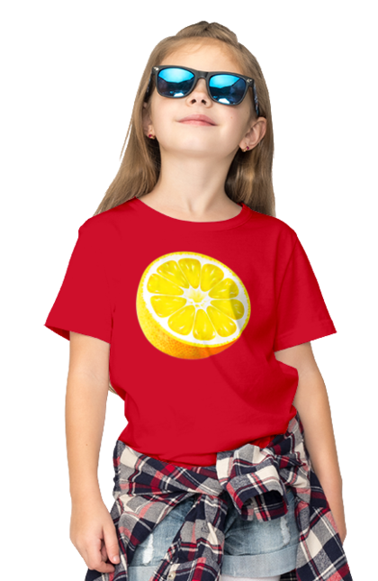 Футболка дитяча з принтом "Половина лимона". Лимон, літо, свіжість. 2070702