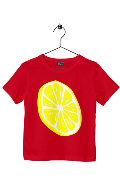 Футболка дитяча з принтом "Лимон". Великий, лимон, яскравий. 2070702
