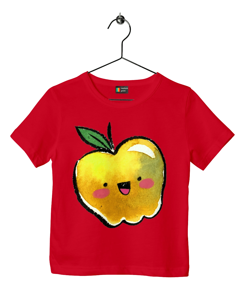 Cute yellow apple