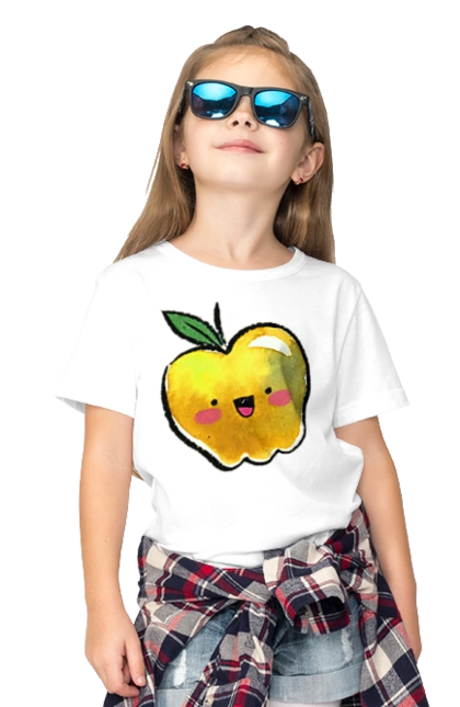 Cute yellow apple