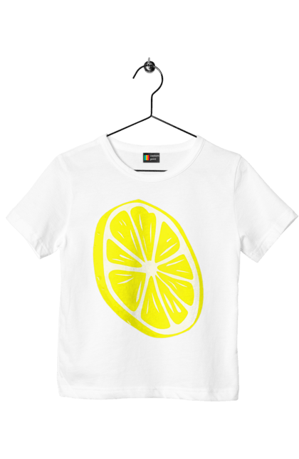 Футболка дитяча з принтом "Лимон". Великий, лимон, яскравий. 2070702