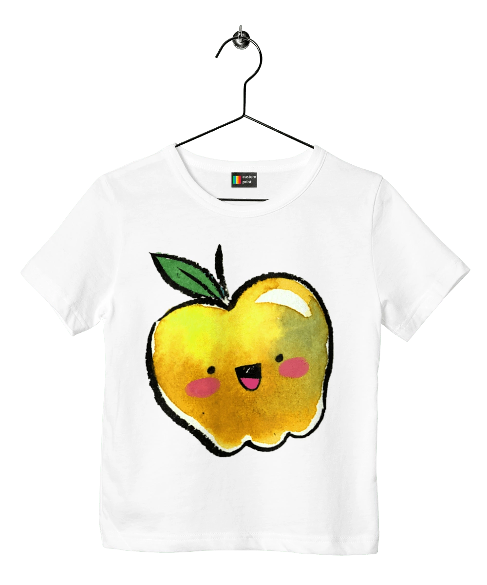 Cute yellow apple