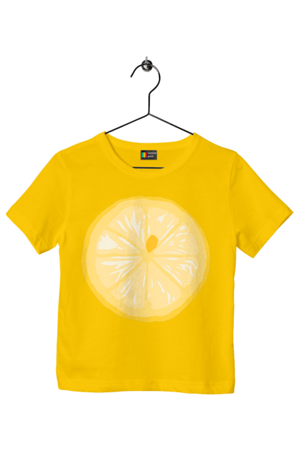 Футболка дитяча з принтом "Круглий лимон". Лето, лимон. 2070702