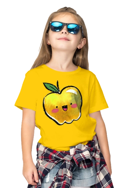 Cute yellow apple