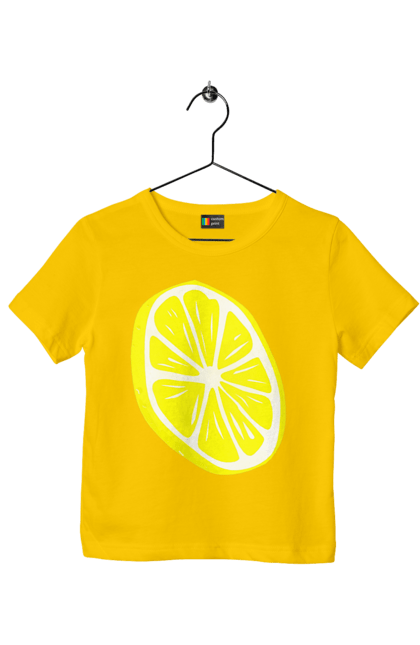Children's t-shirt with prints Lemon. Big, bright, lemon. 2070702