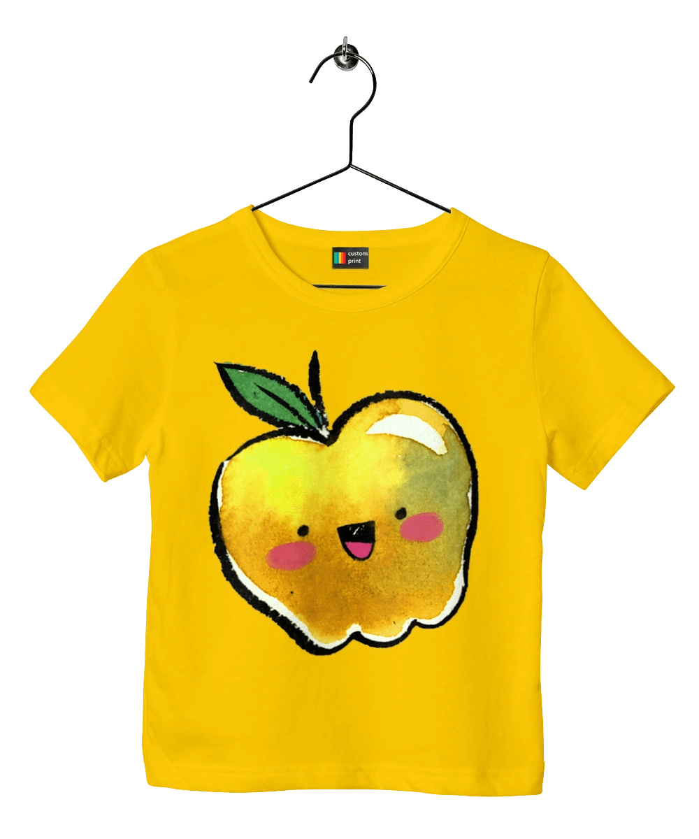 Cute yellow apple